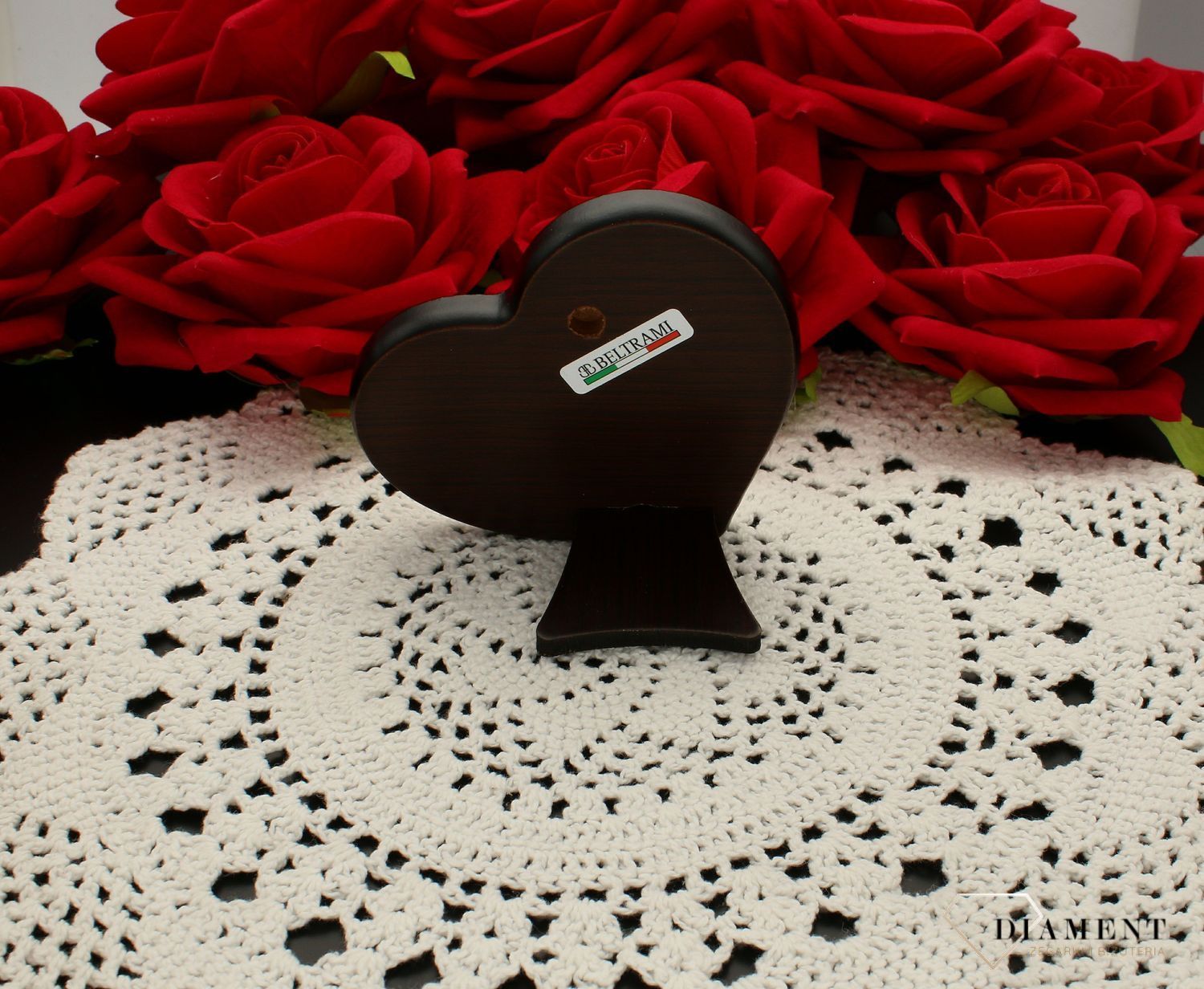 Piękny obrazek w kształcie serca,Pamiątka Chrztu Św. Aniołki 6450.1 COL. Obrazek na chrzciny. Kolorowy obrazek z aniołkami. Obrazek srebrny z grawerem gratis..jpg